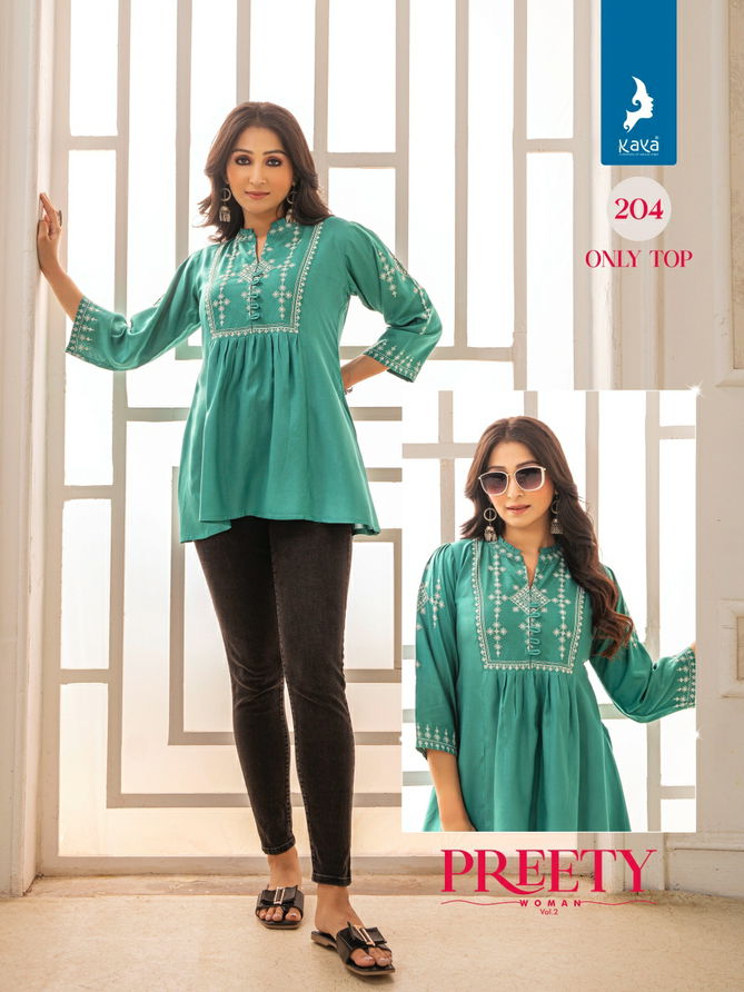 Pretty Women 2 By Kaya Rayon Ladies Top Wholesale Price In Surat